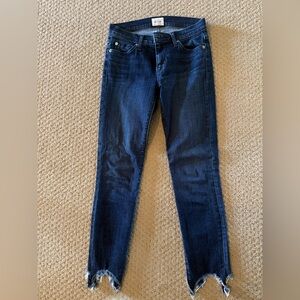 Hudson Jeans Dark Blue Skinny Denim distressed jeans 24